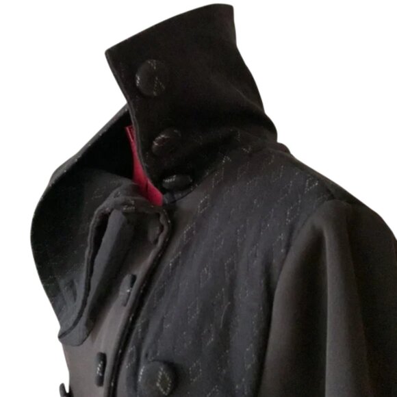 VOYOU - Jacket with a large falling collar double-breasted Black - Small - Picture 5 of 9